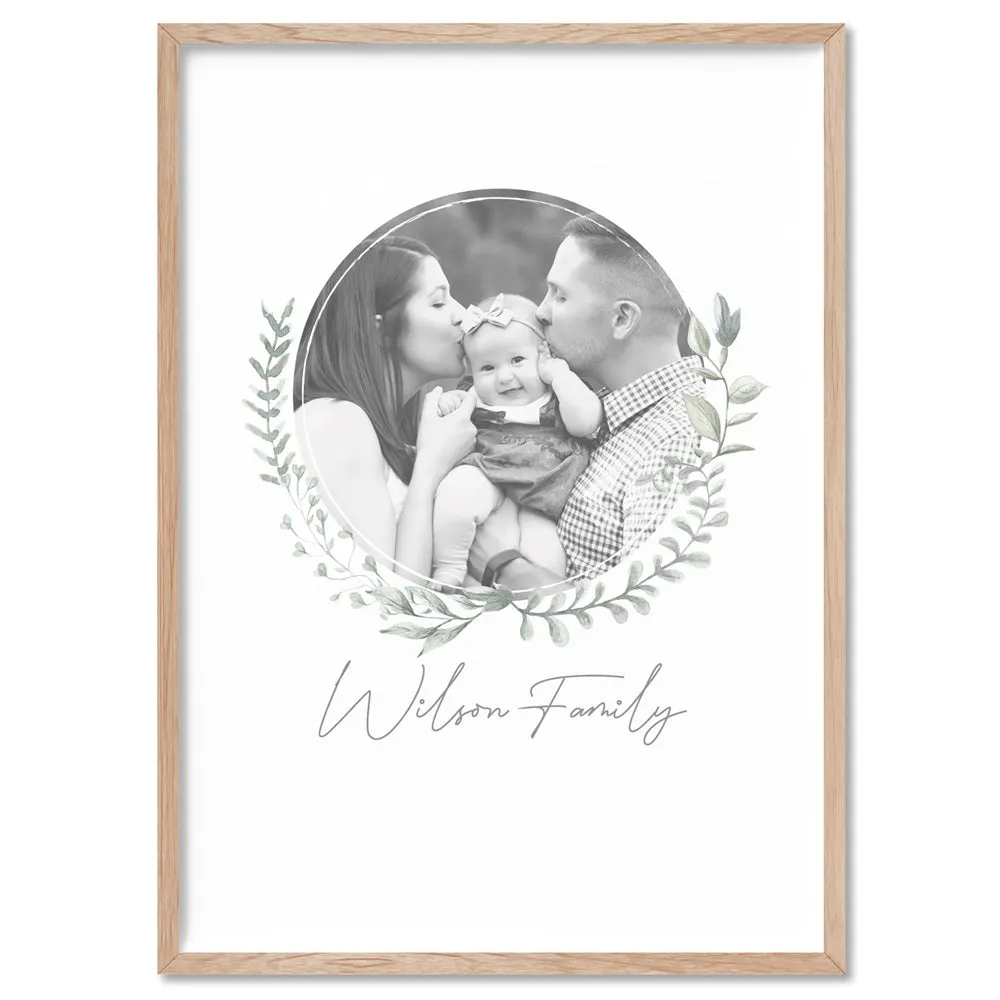 Custom Family Photo & Name Design - Art Print