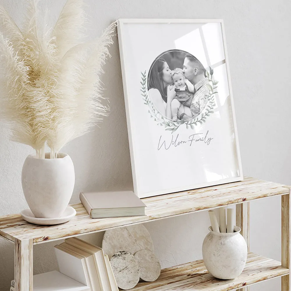 Custom Family Photo & Name Design - Art Print