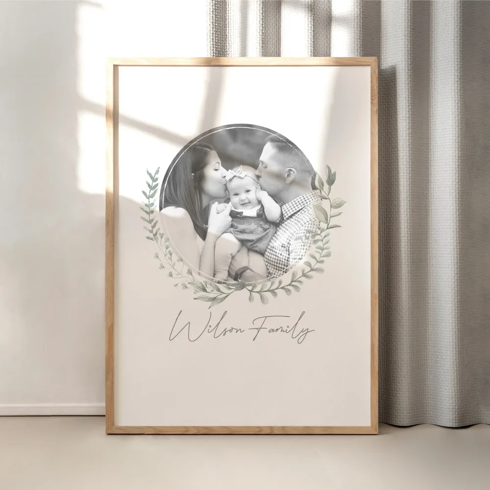 Custom Family Photo & Name Design - Art Print