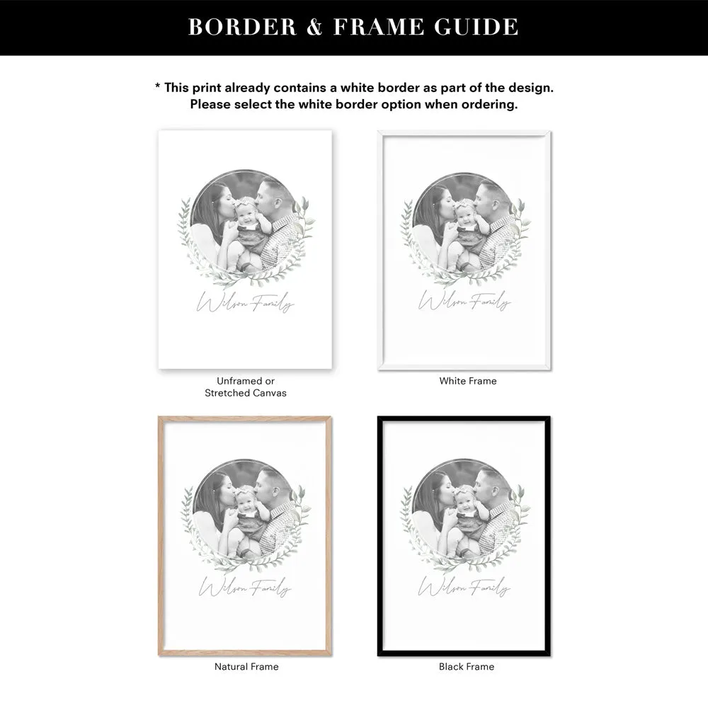 Custom Family Photo & Name Design - Art Print