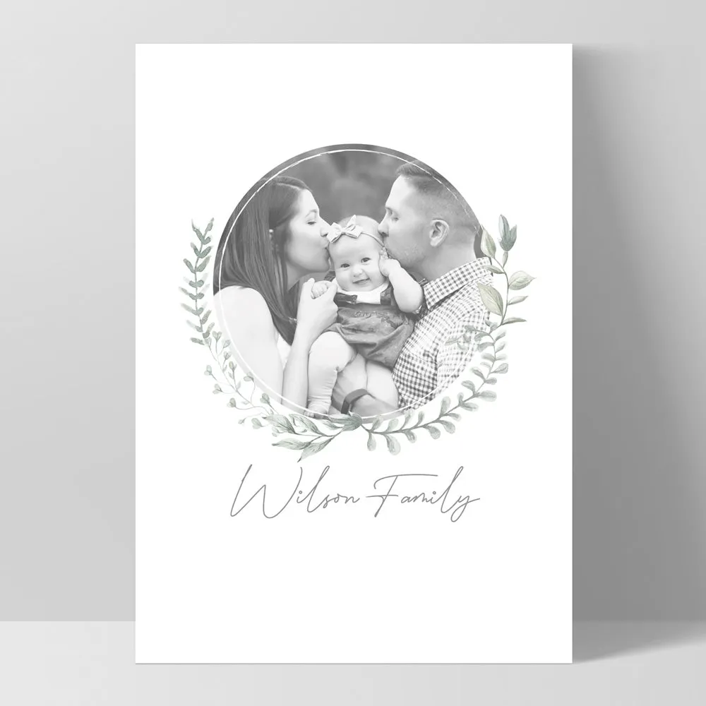 Custom Family Photo & Name Design - Art Print