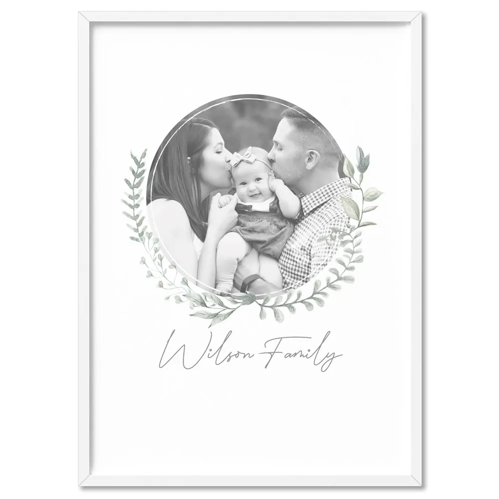 Custom Family Photo & Name Design - Art Print