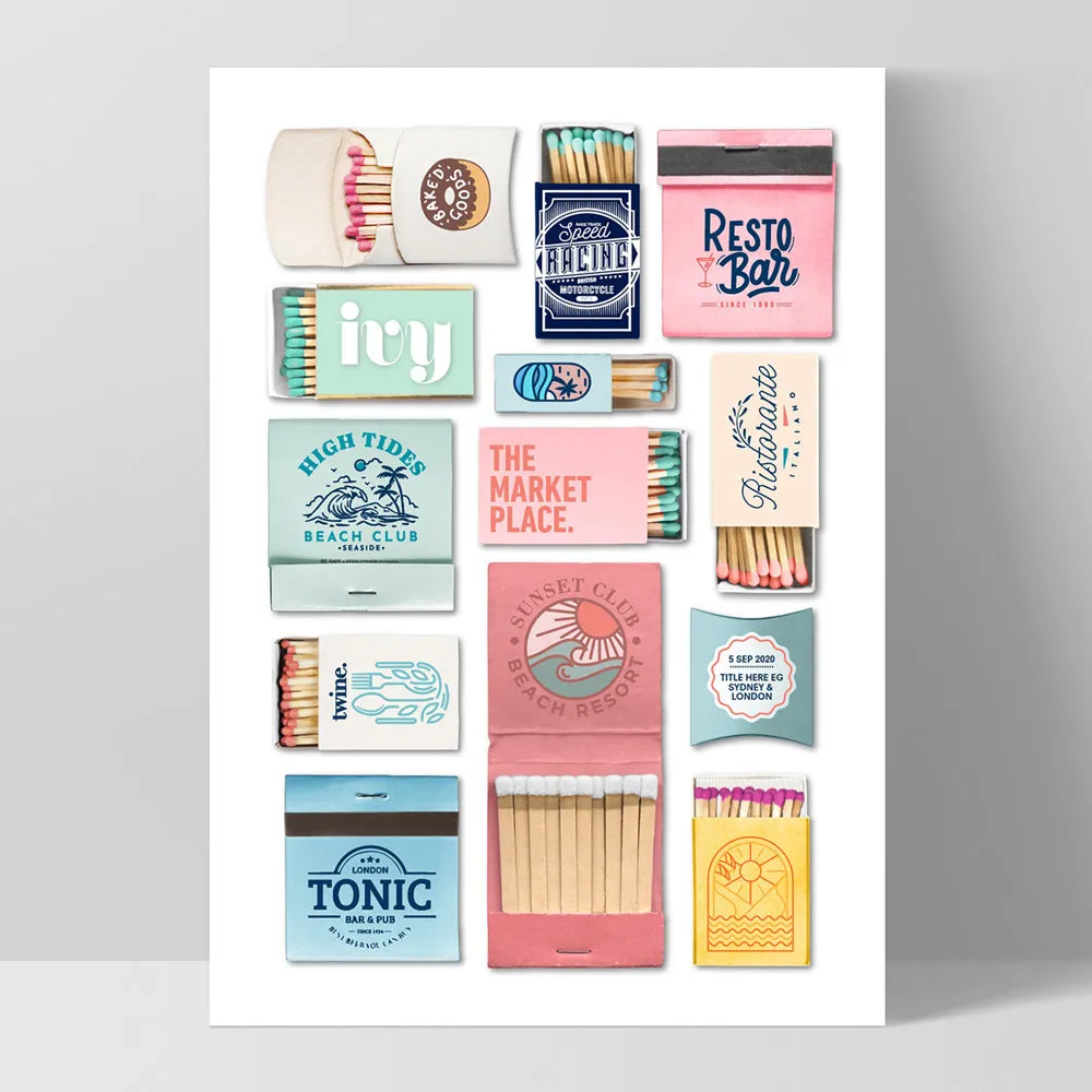 Custom Matchbox Art | Your Details - Art Print