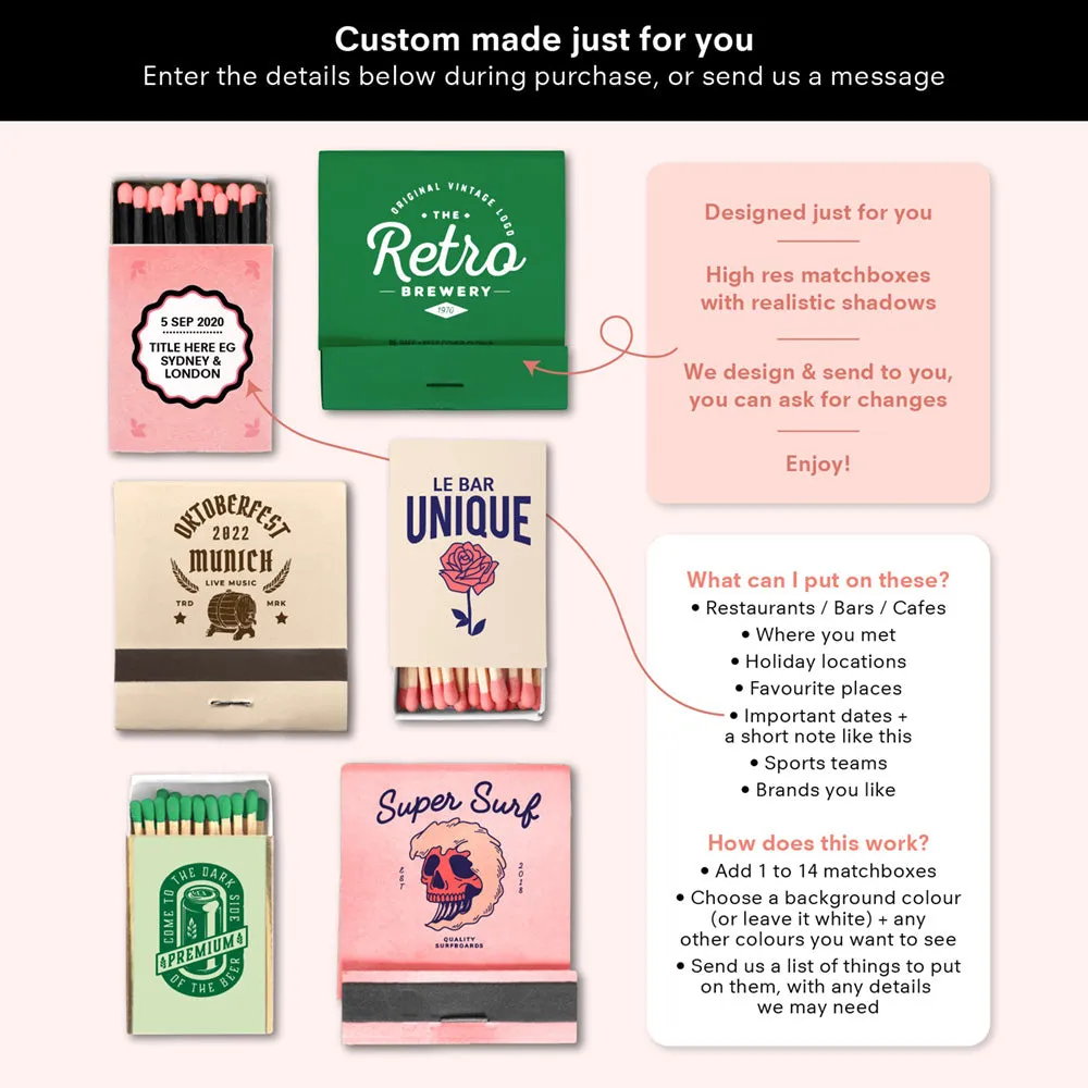 Custom Matchbox Art | Your Details - Art Print