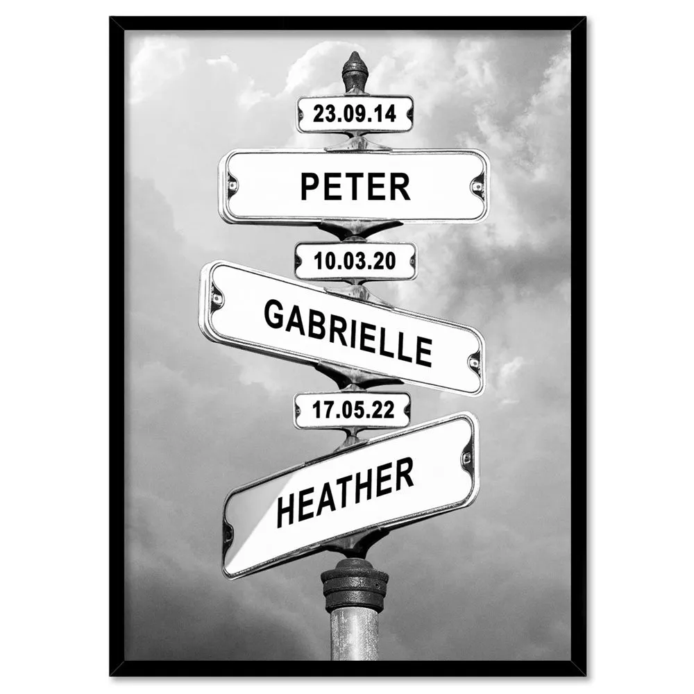 Custom Street Signs - Art Print