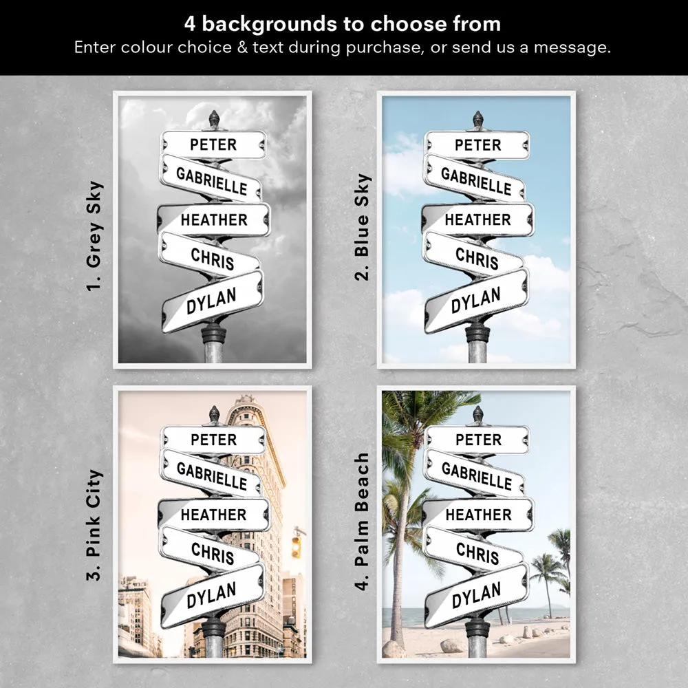 Custom Street Signs - Art Print