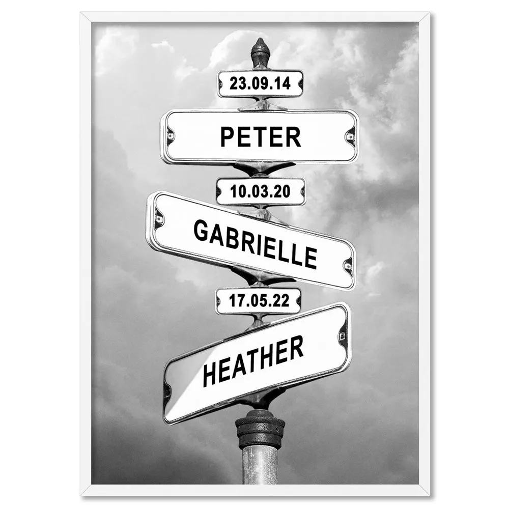 Custom Street Signs - Art Print
