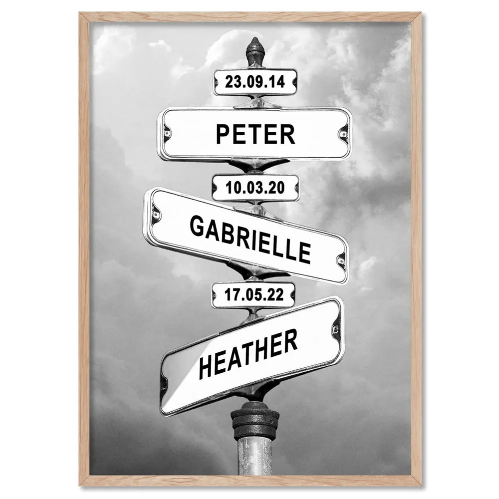 Custom Street Signs - Art Print