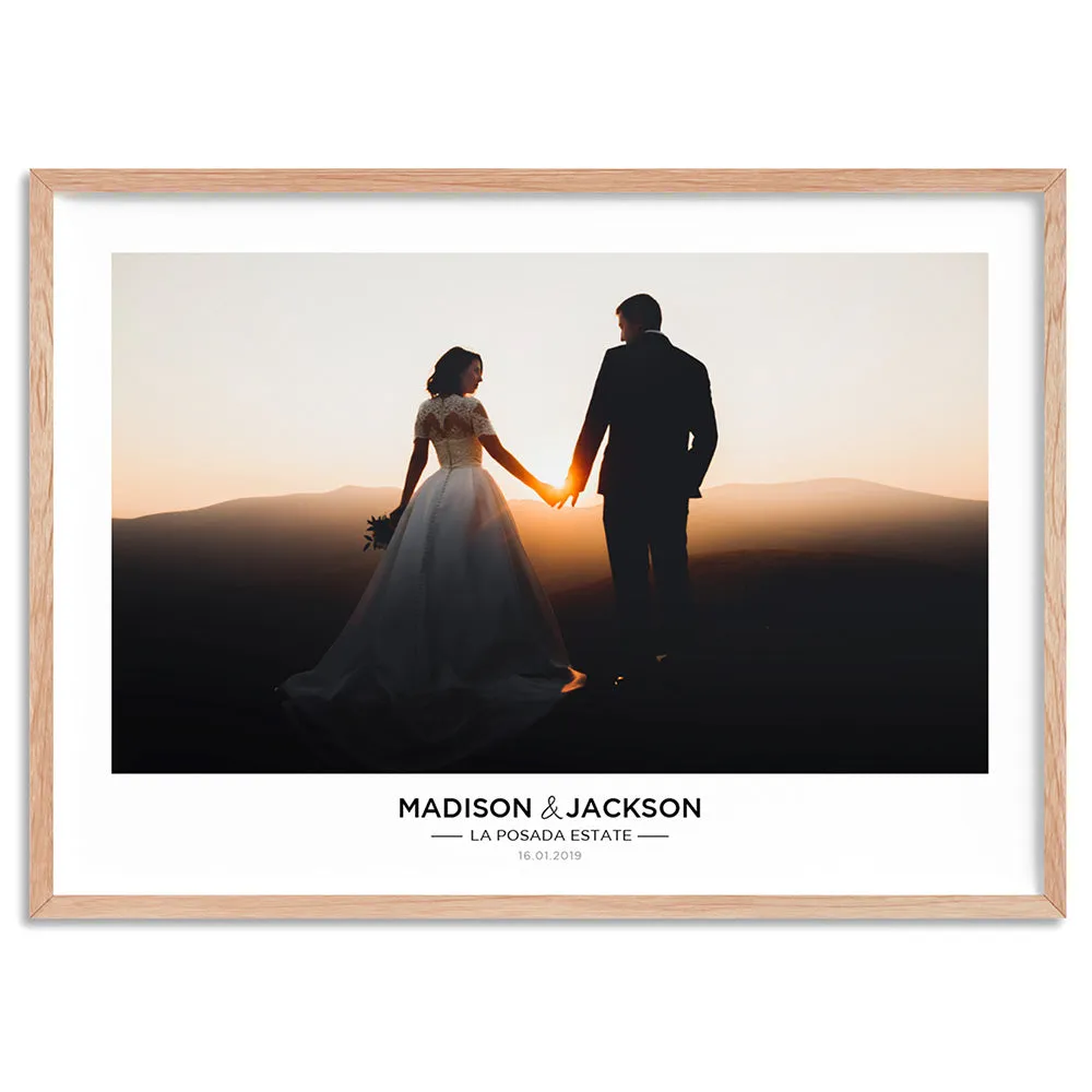 Custom Wedding Photo Design Landscape - Art Print