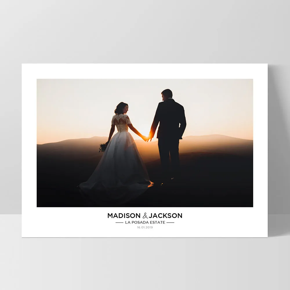 Custom Wedding Photo Design Landscape - Art Print