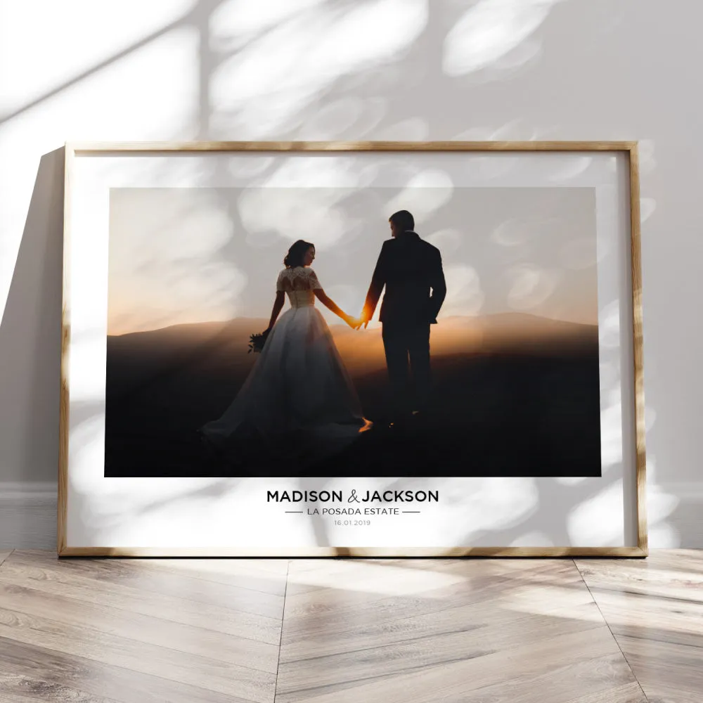 Custom Wedding Photo Design Landscape - Art Print