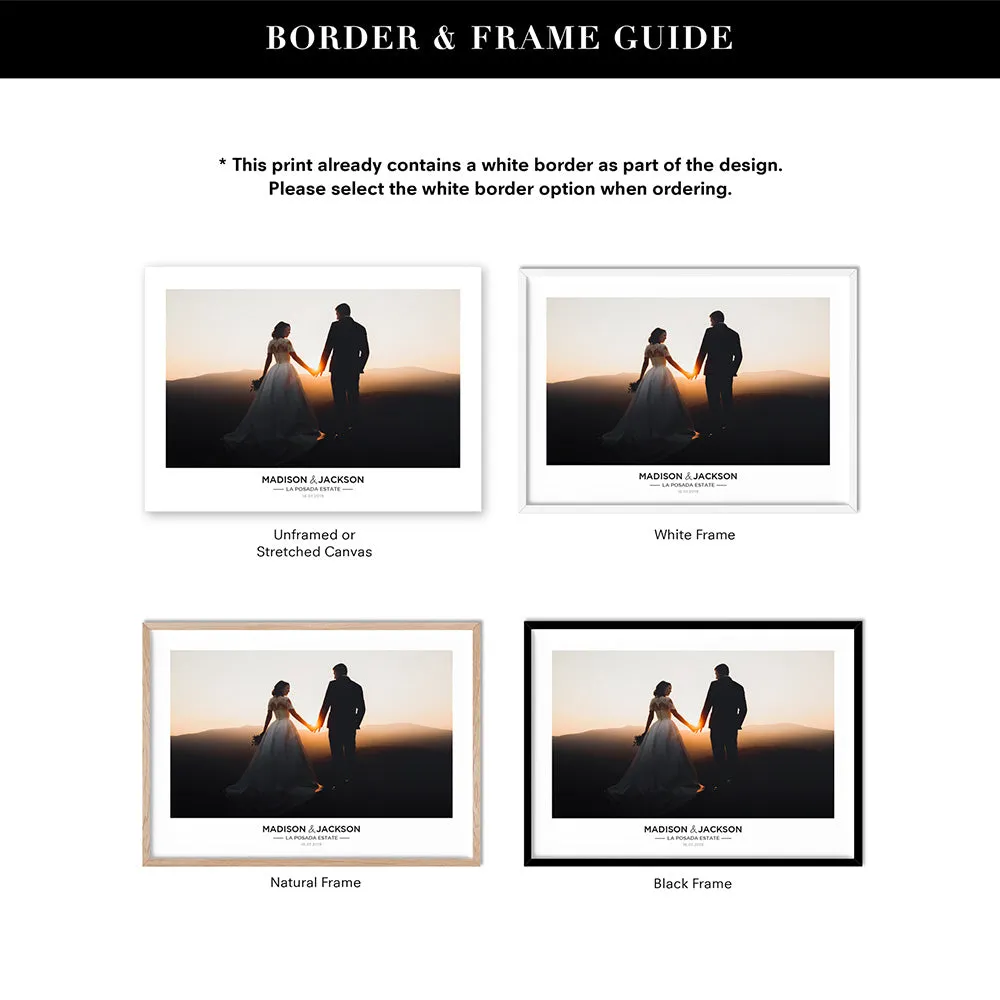 Custom Wedding Photo Design Landscape - Art Print