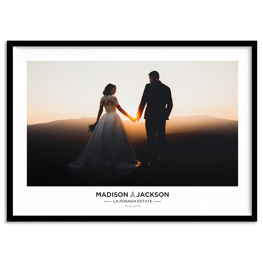 Custom Wedding Photo Design Landscape - Art Print