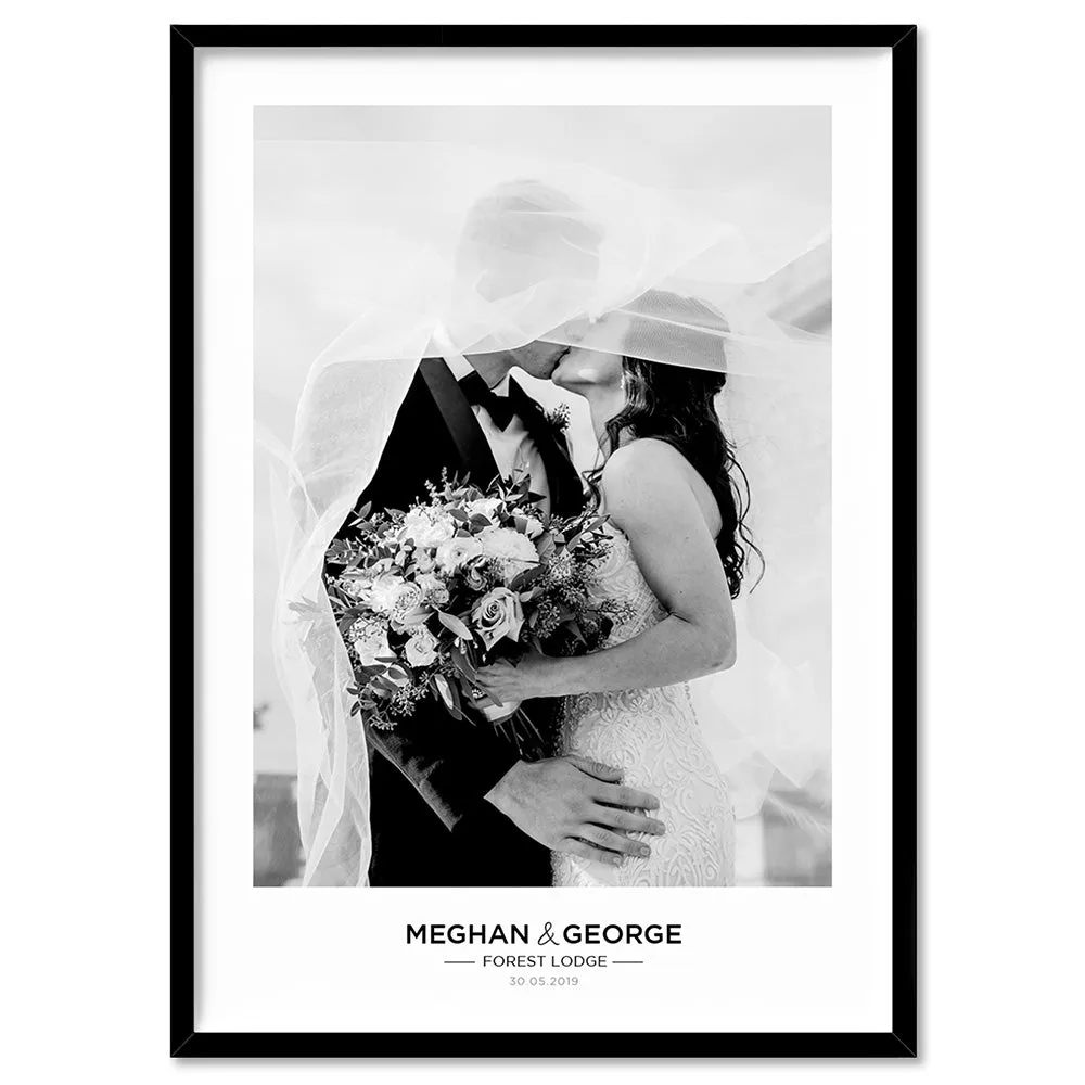 Custom Wedding Photo Design Portrait - Art Print