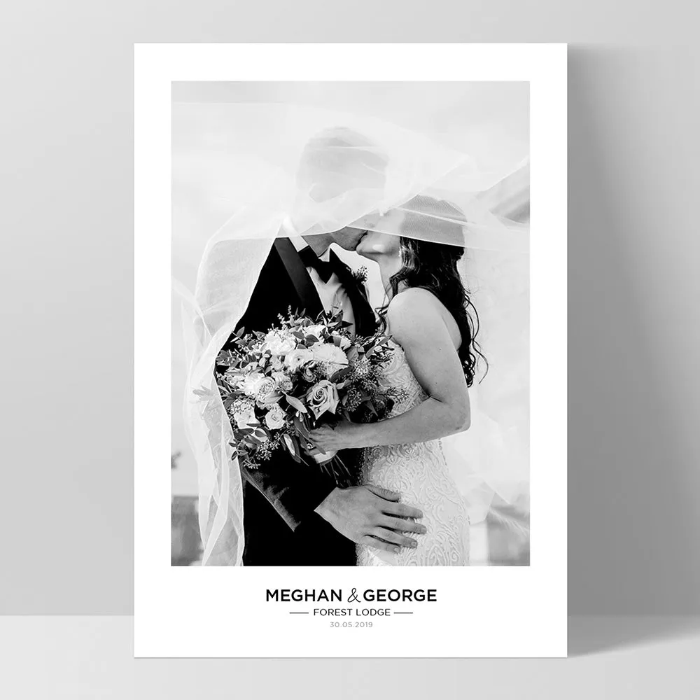 Custom Wedding Photo Design Portrait - Art Print