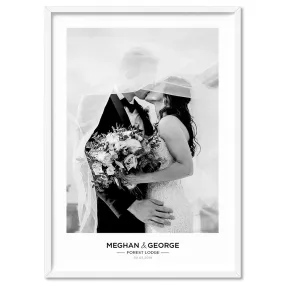 Custom Wedding Photo Design Portrait - Art Print