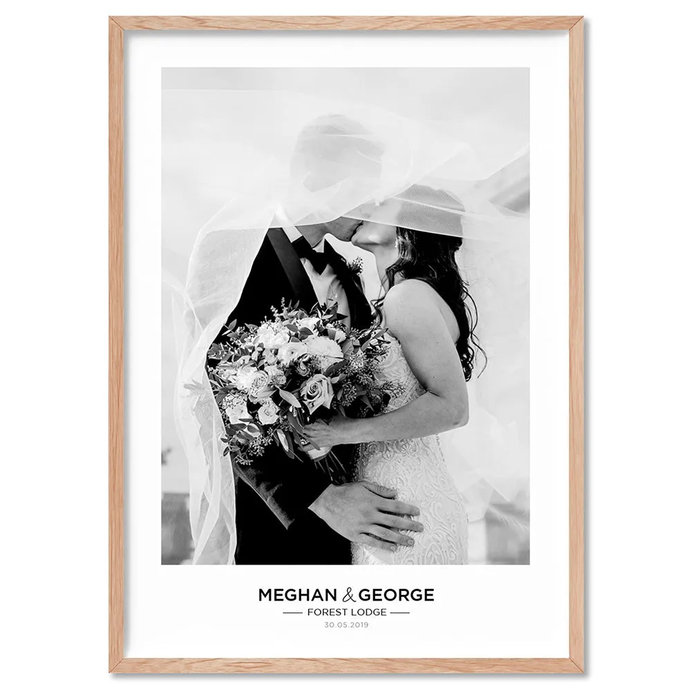 Custom Wedding Photo Design Portrait - Art Print