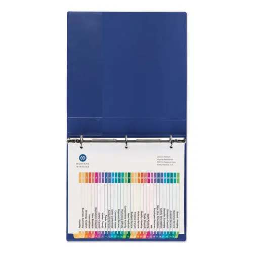 Customizable Table Of Contents Ready Index Dividers With Multicolor Tabs, 31-tab, 1 To 31, 11 X 8.5, White, 1 Set