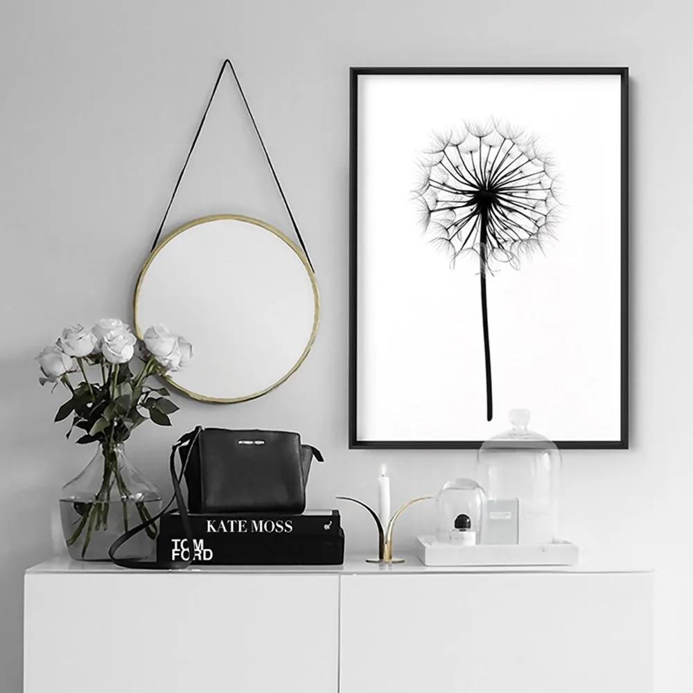 Dandelion Monochrome - Art Print