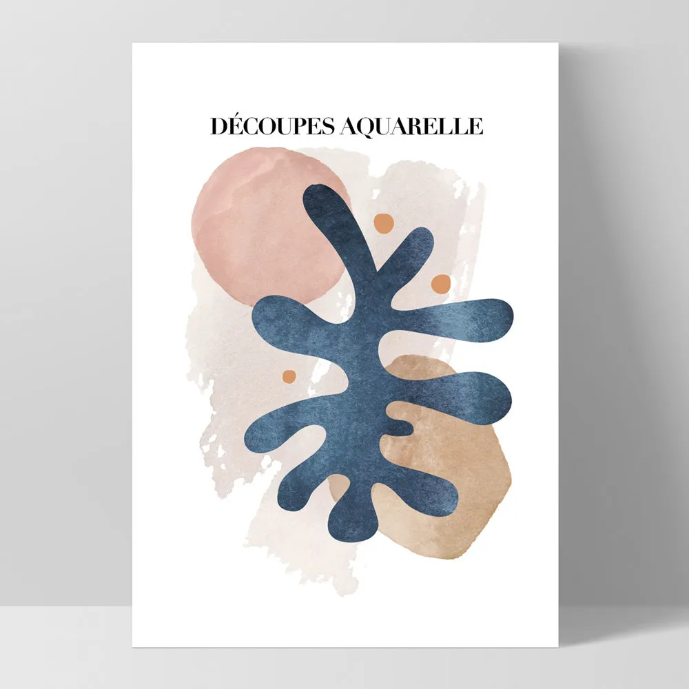 Decoupes Aquarelle II - Art Print