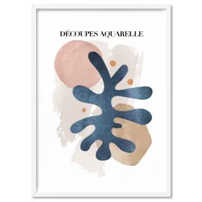 Decoupes Aquarelle II - Art Print