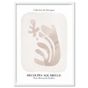 Decoupes Aquarelle III - Art Print