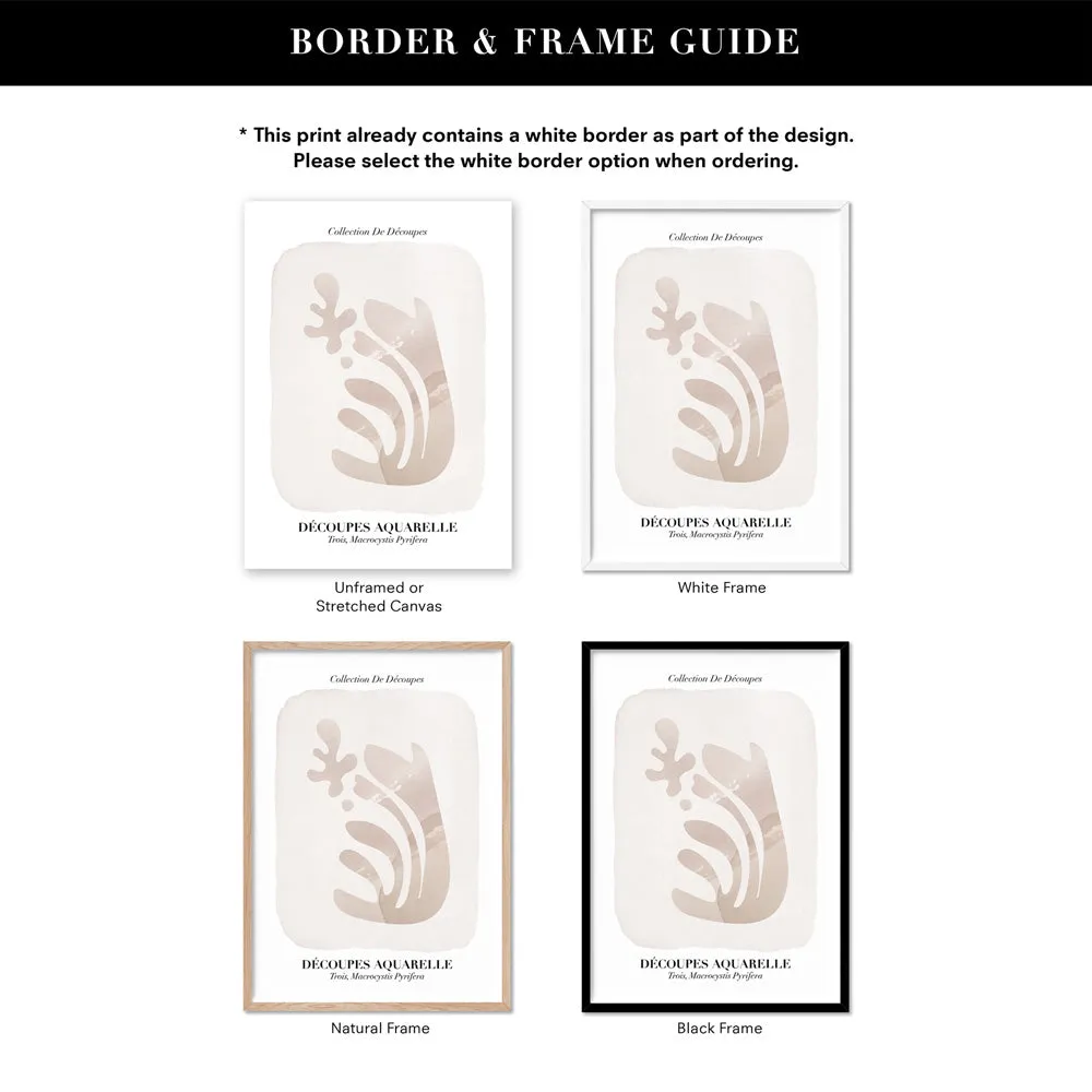 Decoupes Aquarelle III - Art Print