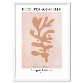Decoupes Aquarelle VIII - Art Print