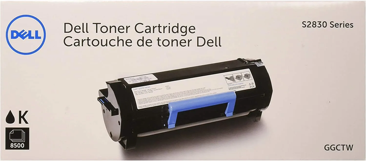 DELL S2830dn Black Toner Cartridge for Laser Printer, 8500 pages - GGCTW