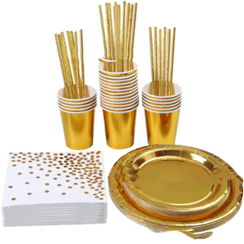 Disposable Paper Plate Cutlery Set Blue