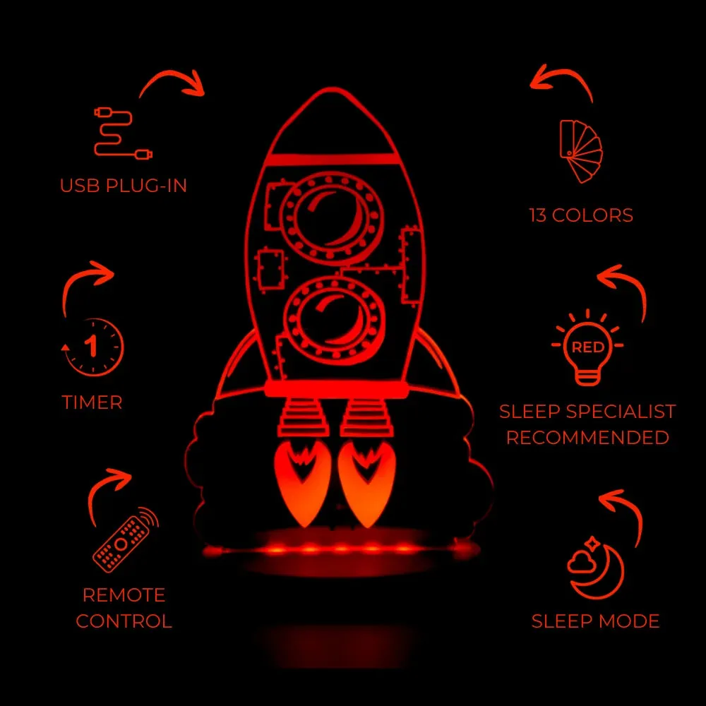 Duski Night Light Rocket