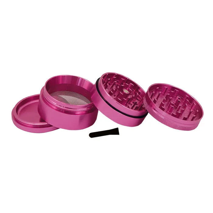 Elements Pink - Metal Grinder and Rolling Tray - Gift Set