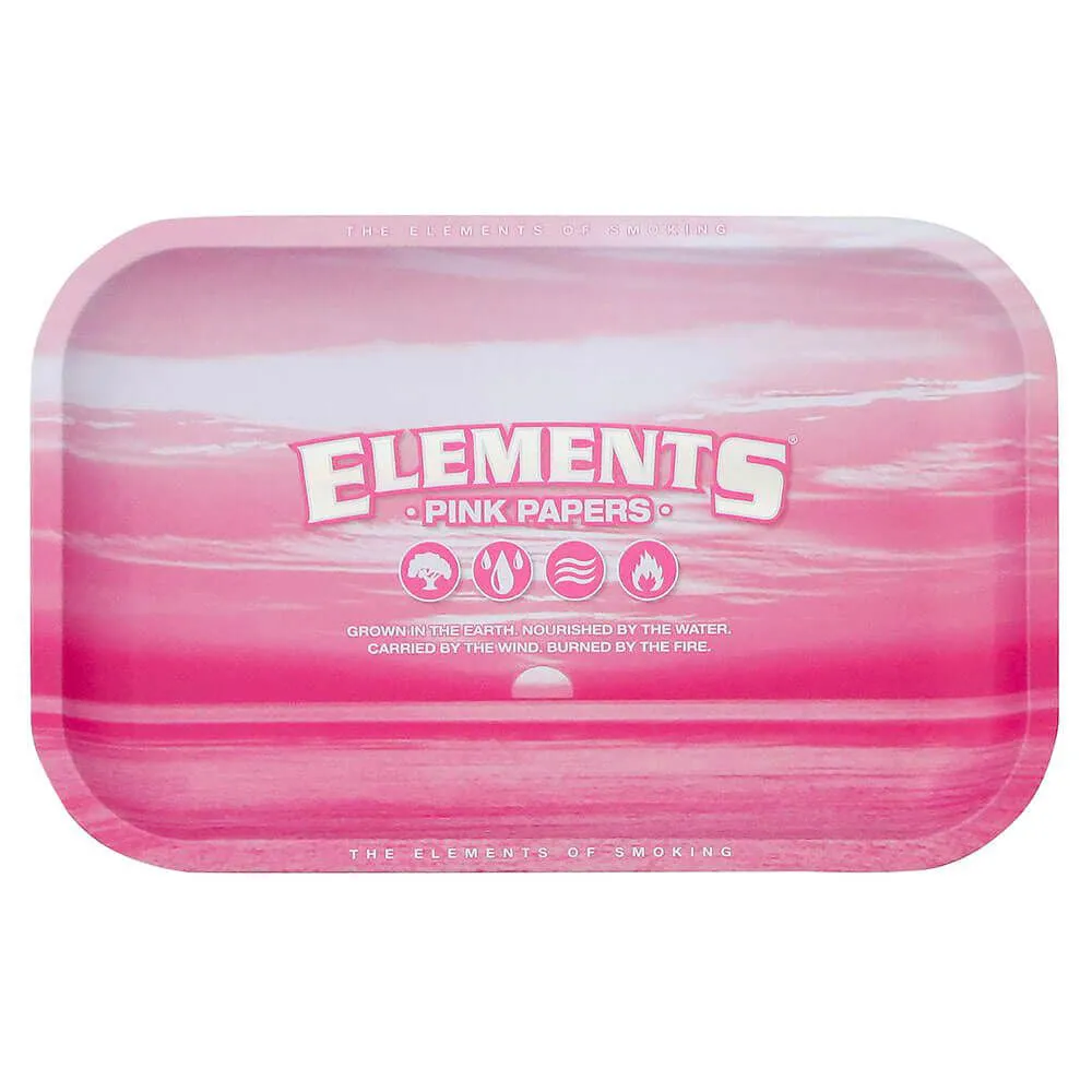 Elements Pink - Metal Grinder and Rolling Tray - Gift Set