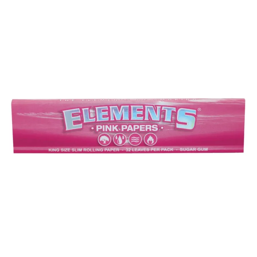 Elements Pink - Metal Grinder and Rolling Tray - Gift Set