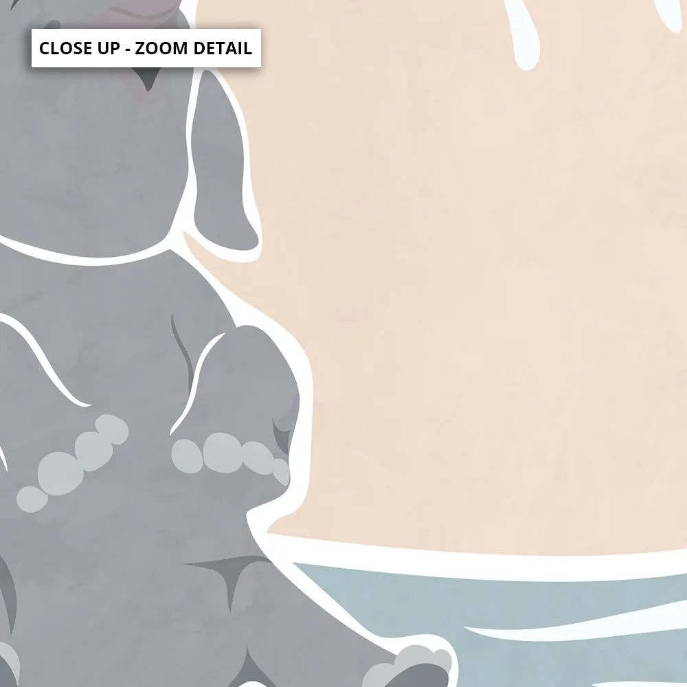 Elephant in Pastels - Art Print