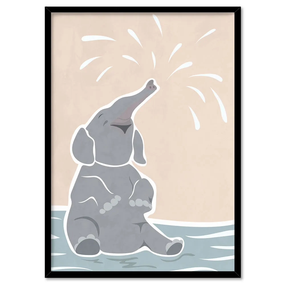 Elephant in Pastels - Art Print