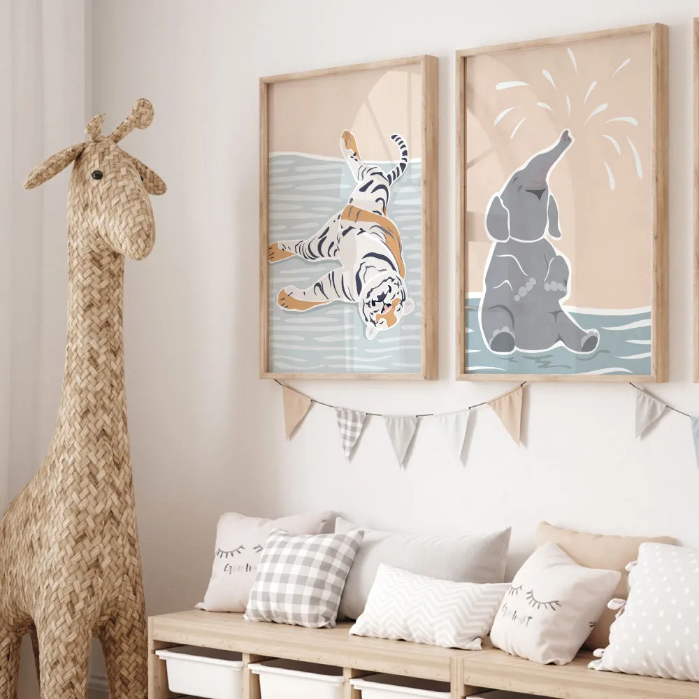 Elephant in Pastels - Art Print