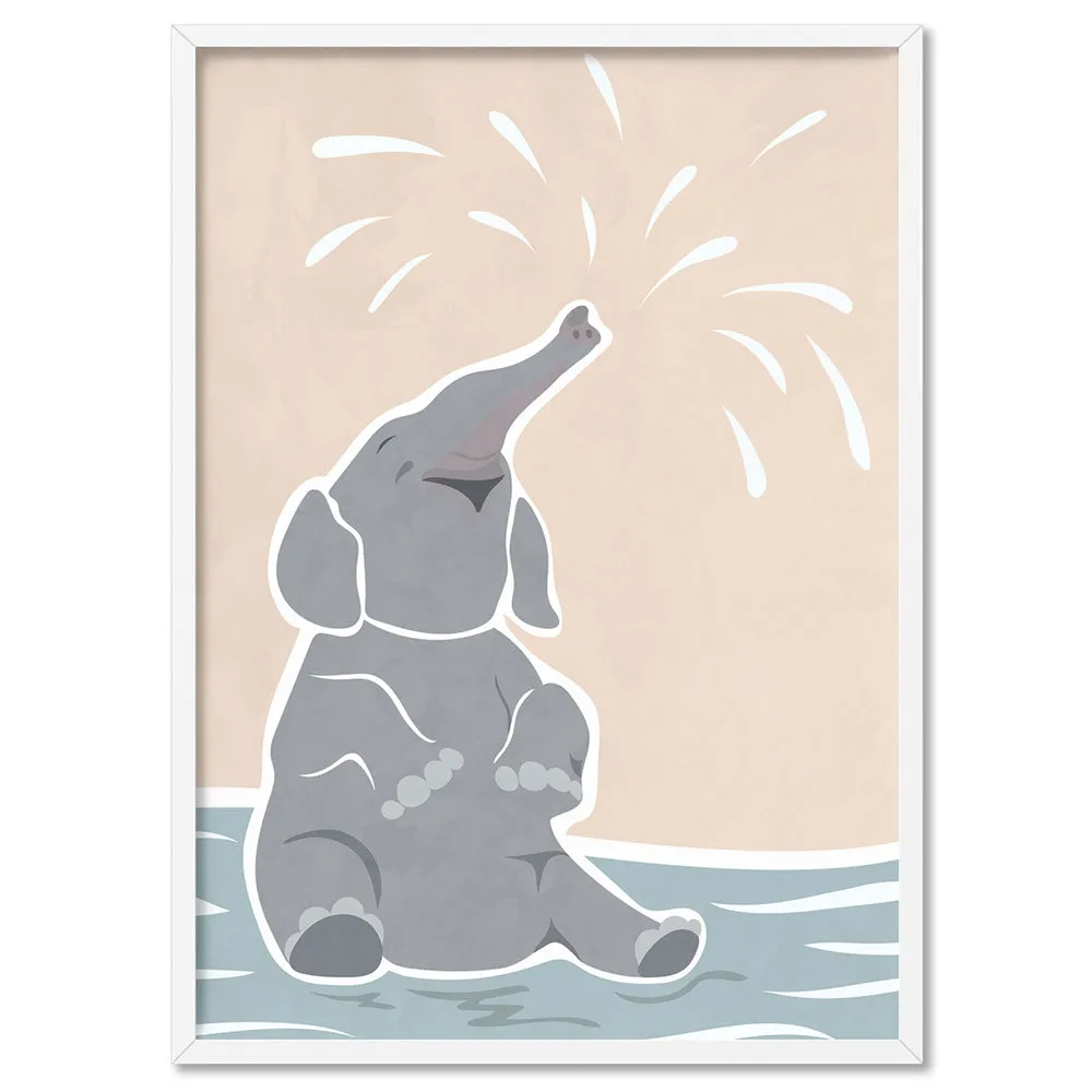 Elephant in Pastels - Art Print