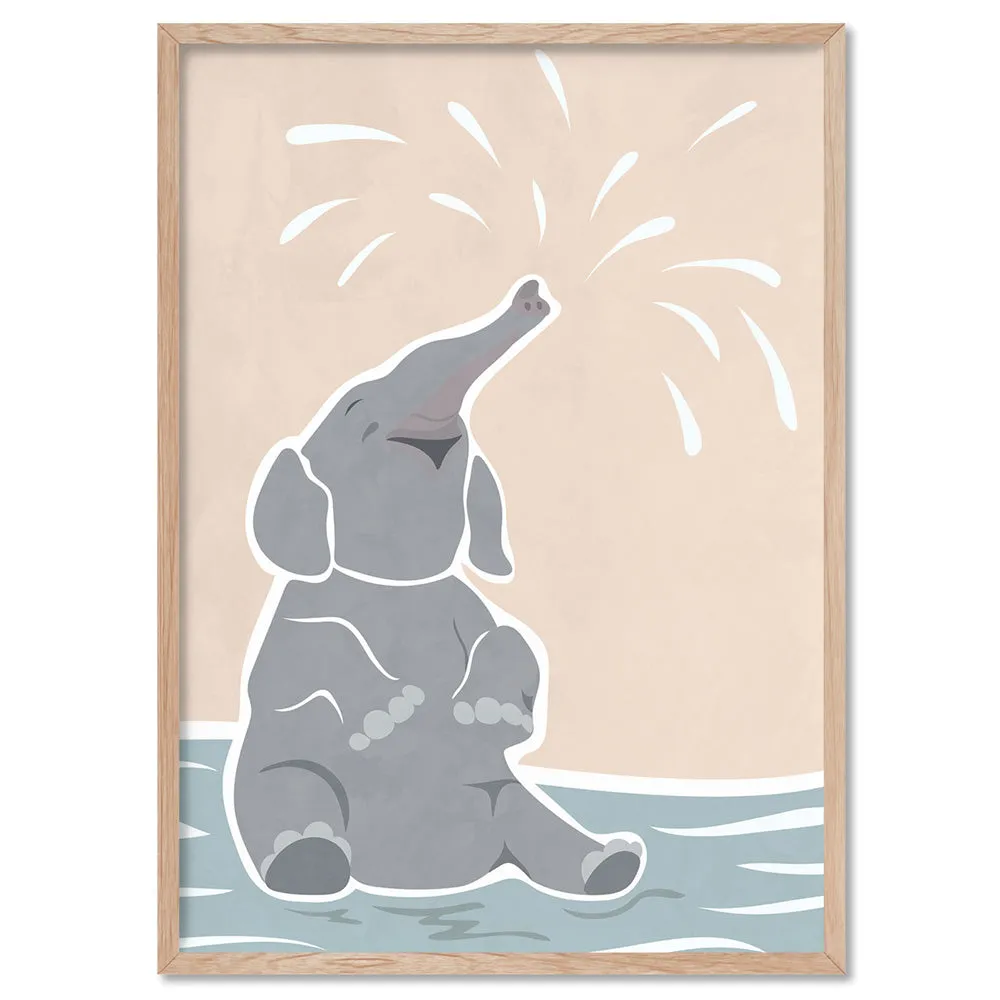 Elephant in Pastels - Art Print