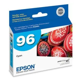 Epson 96 Cyan Ink Cartridge for Stylus Photo R2880 Printer, 940 Pages - T096220