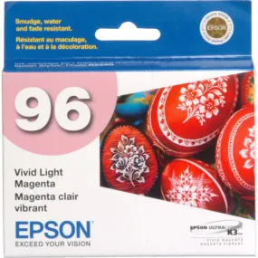 Epson 96 Light Magenta Ink Cartridge for Stylus Photo R2880 Printer, 940 Pages - T096620