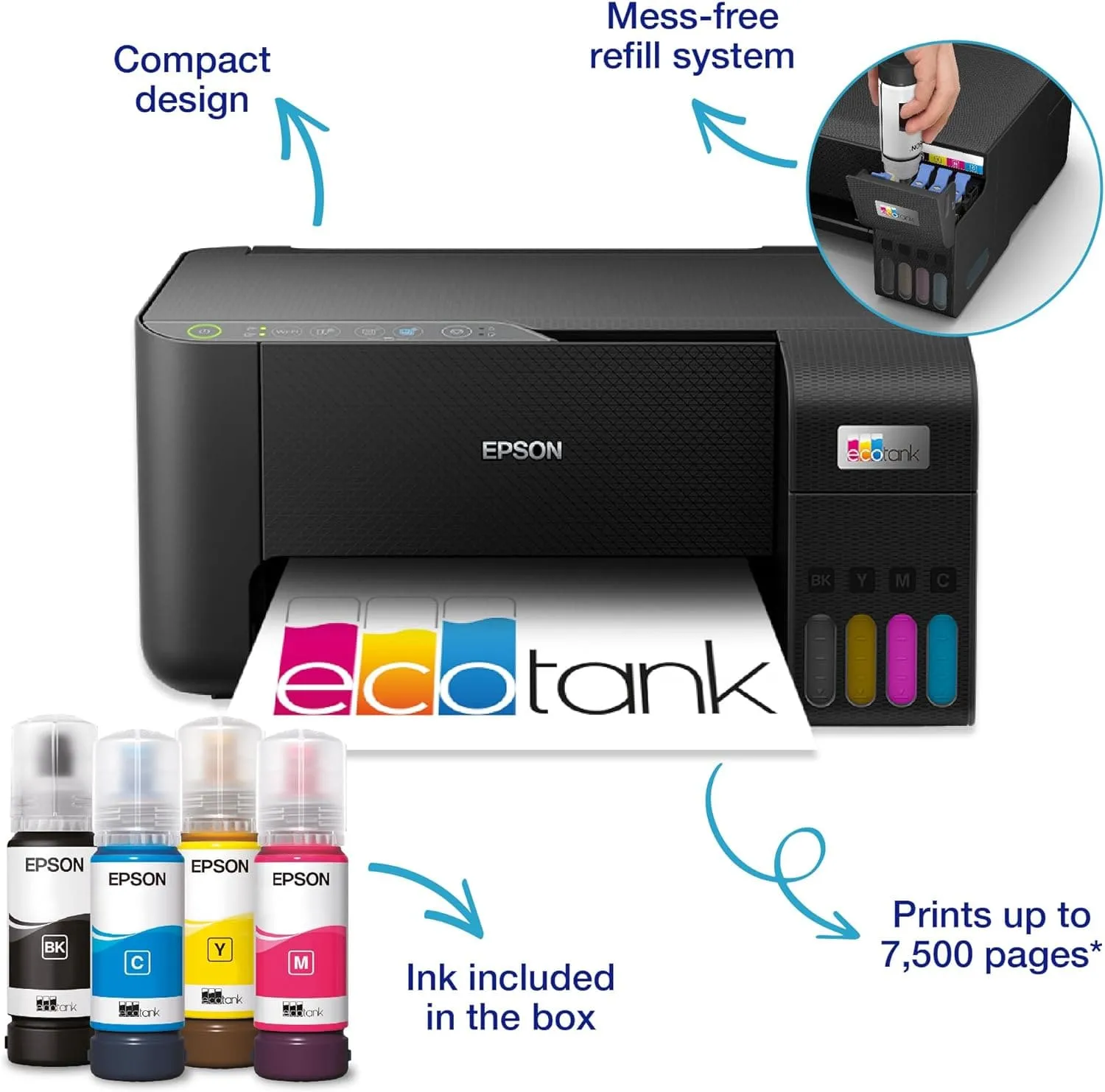 Epson EcoTank ET-2860 Wireless Inkjet Printer