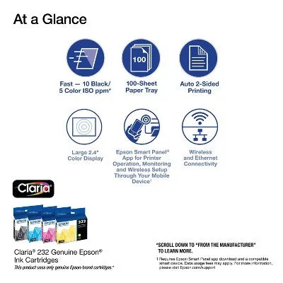 Epson Expression Home XP-4200 Wireless Color Inkjet All-in-One Printer, Copier, Scanner - Black