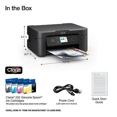 Epson Expression Home XP-4200 Wireless Color Inkjet All-in-One Printer, Copier, Scanner - Black