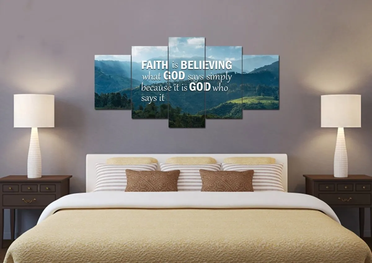 Faith Is Believing Wall Art Canvas Print - Christian Canvas Wall Art