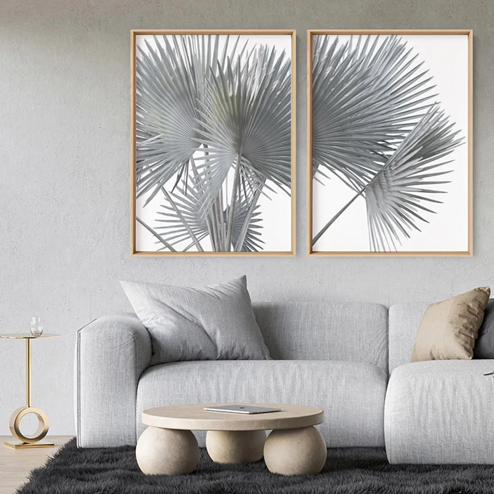 Fan Palm Fronds in Pastel III - Art Print