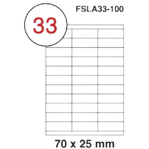 Fis multi purpose white label 70x25mm