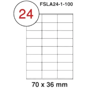 Fis multi purpose white label 70x36mm