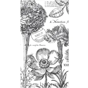 Flower Noir Paper Napkin - Guest