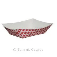 FOOD TRAY/ Red Check Design, 2 lb, 1000 per case-Food Service